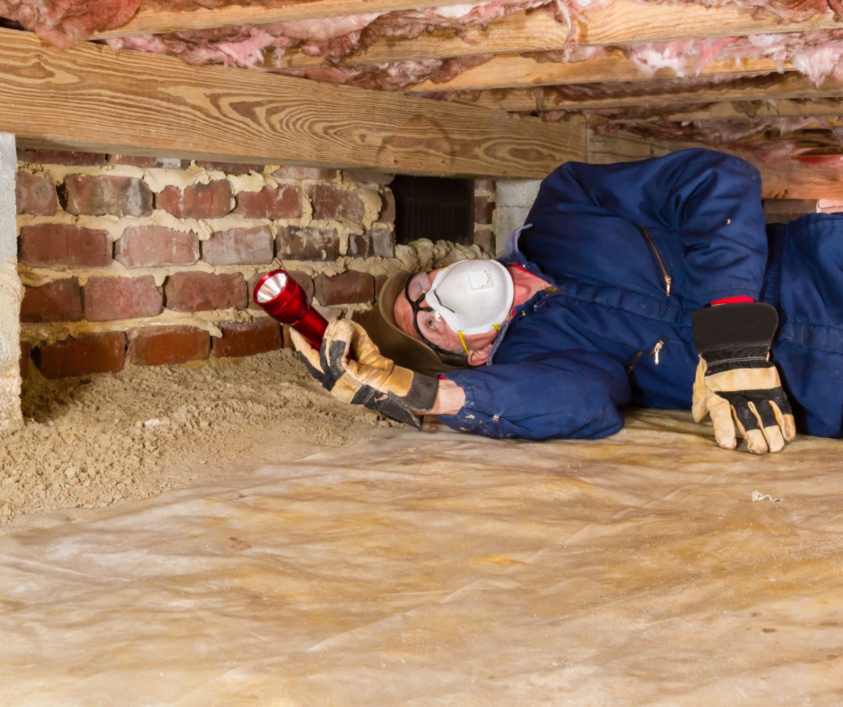 crawl space easy access to electrical work and plumbing