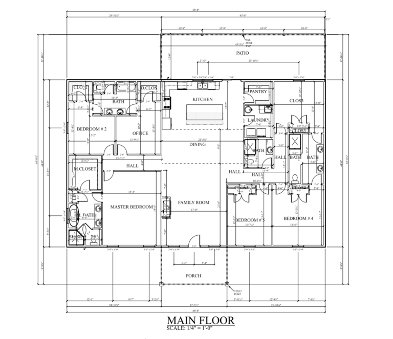 Charming 4 Bedroom Barndominium Floor Plans - Barndominium Homes