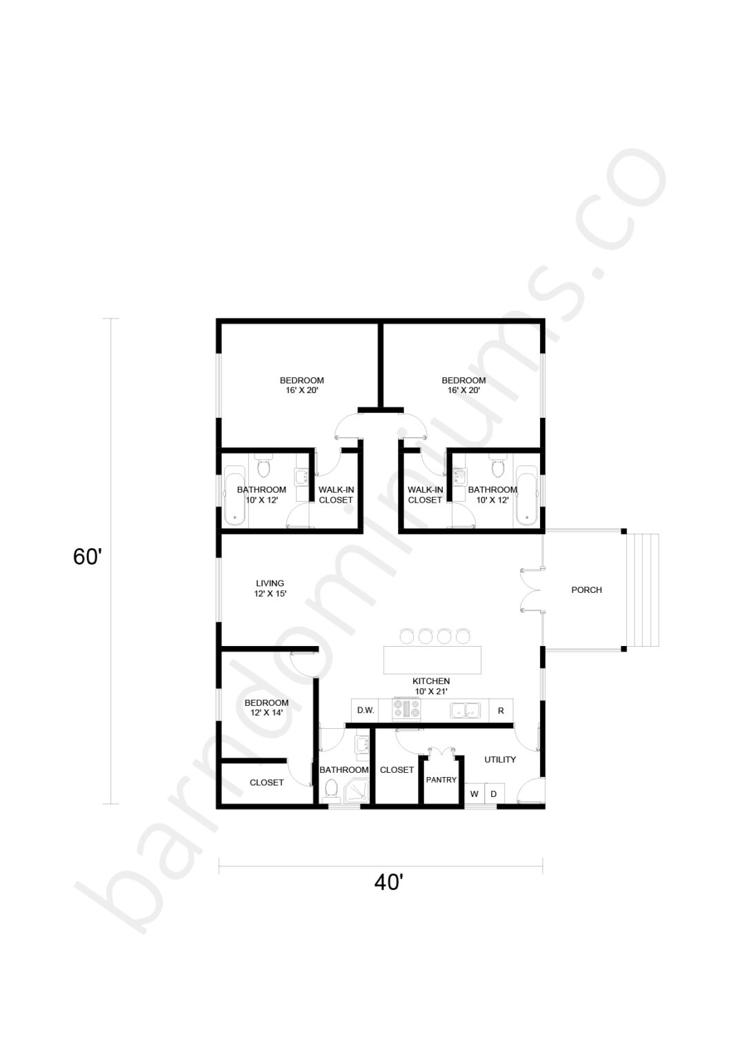 Delightful 3 Bedroom Barndominium Floor Plans - Barndominium Homes