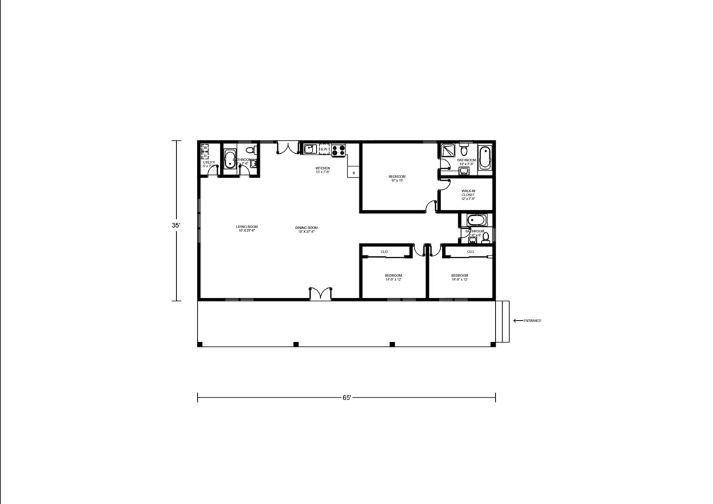 The Casey Barndominium Floor Plan