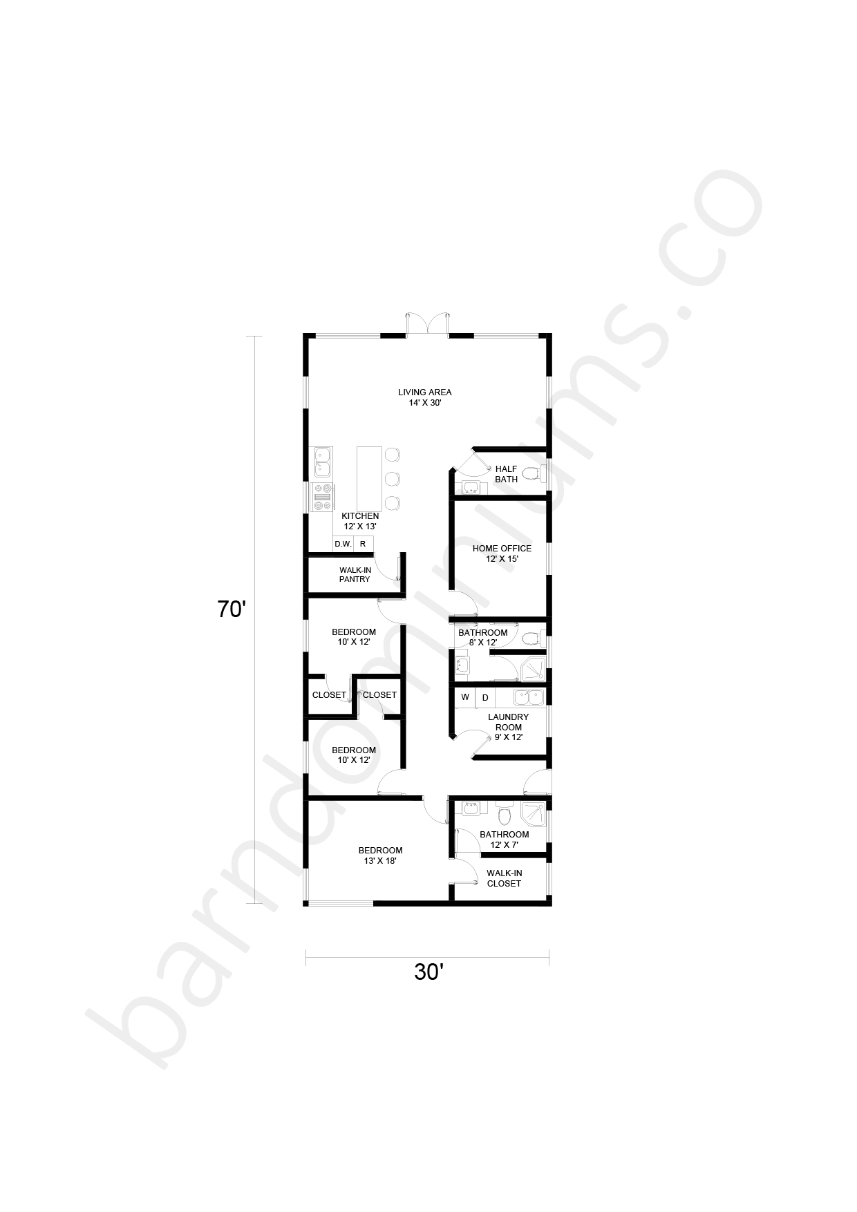 Barndominium Floor Plans 60 X 100