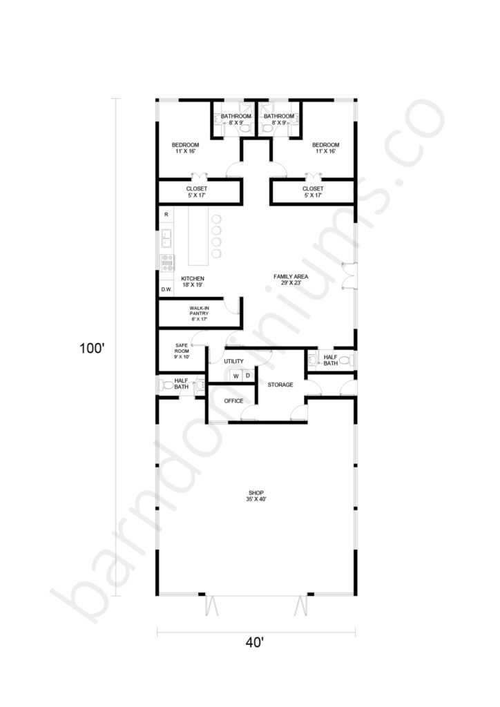 barndominium floor plan 
