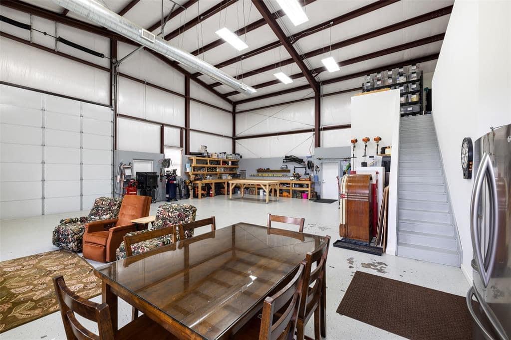 Garage dining space 