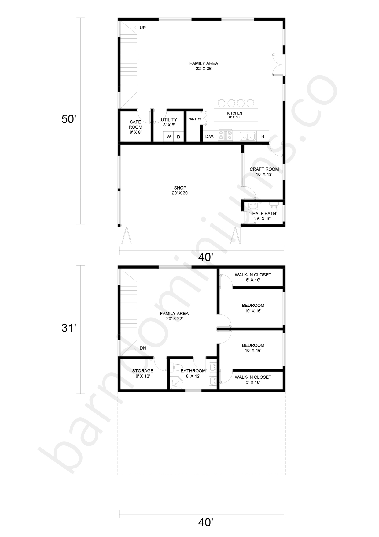 12 Best 2 Story Barndominium Floor Plans Maximize Space For Your Dream Home Barndominium Homes 