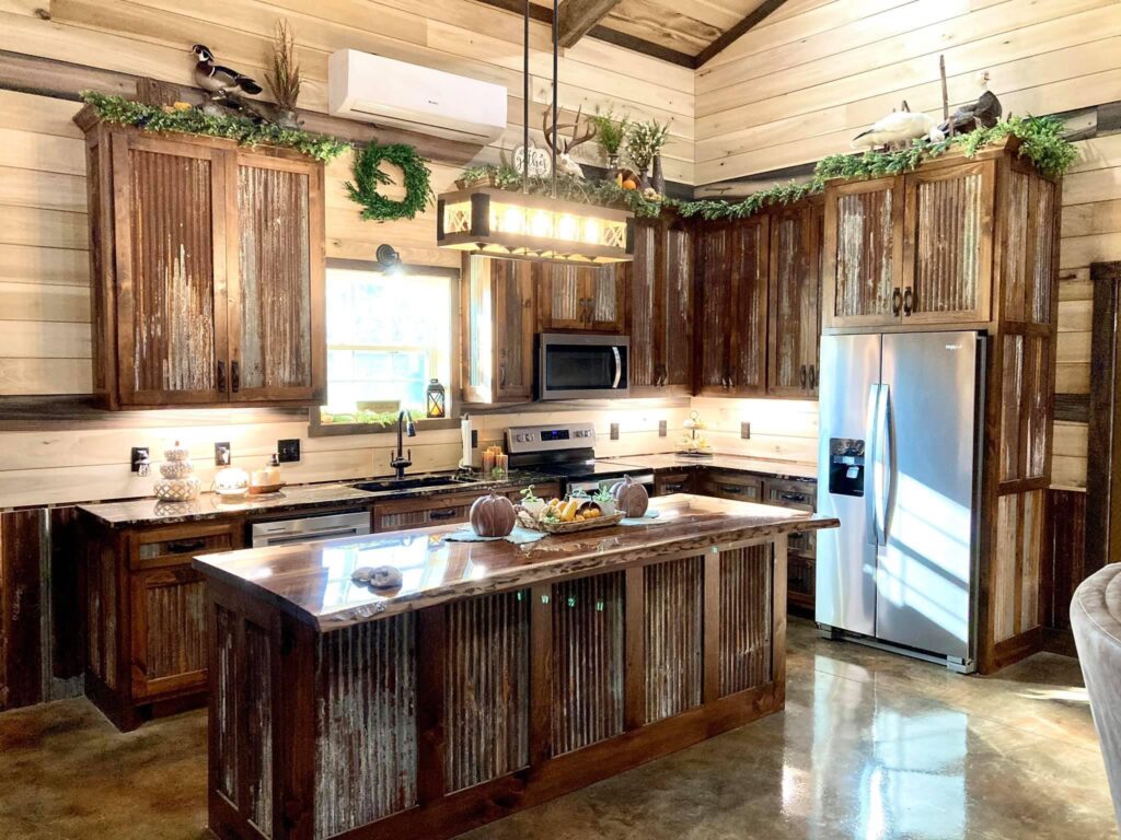 Rustic barndominium kitchen