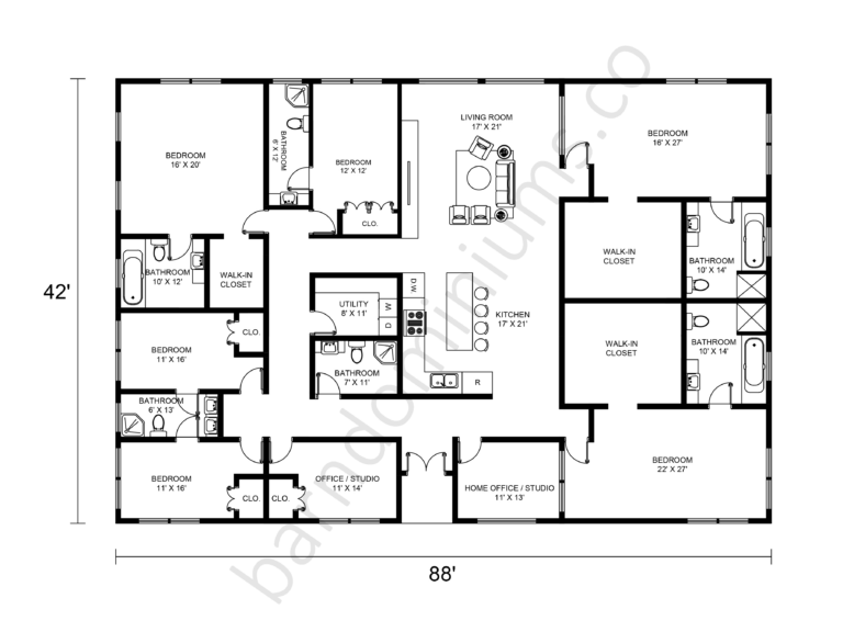 DreamBig: Best 6 Bedroom Barndominium Floor Plans You Will Love ...