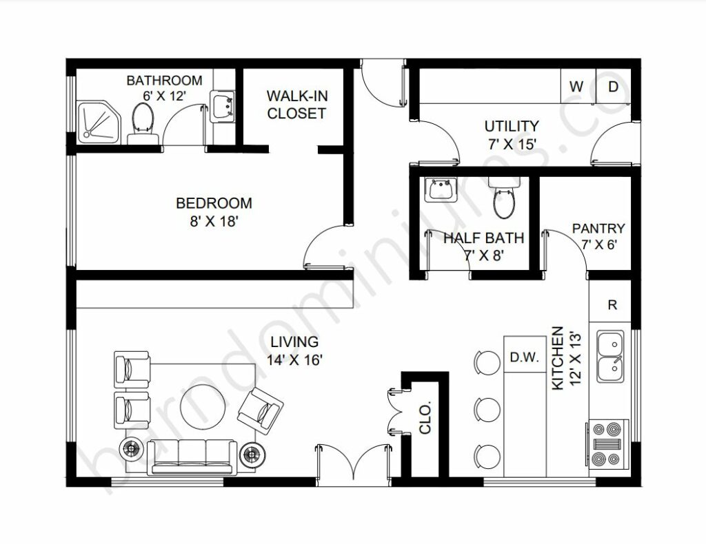 30x40 Barndominium Floor Plans - 6