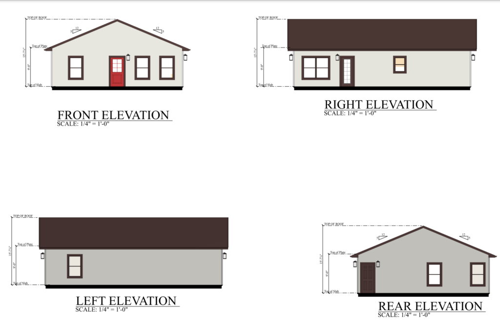 PL-60001 Coral Barndominium Elevation