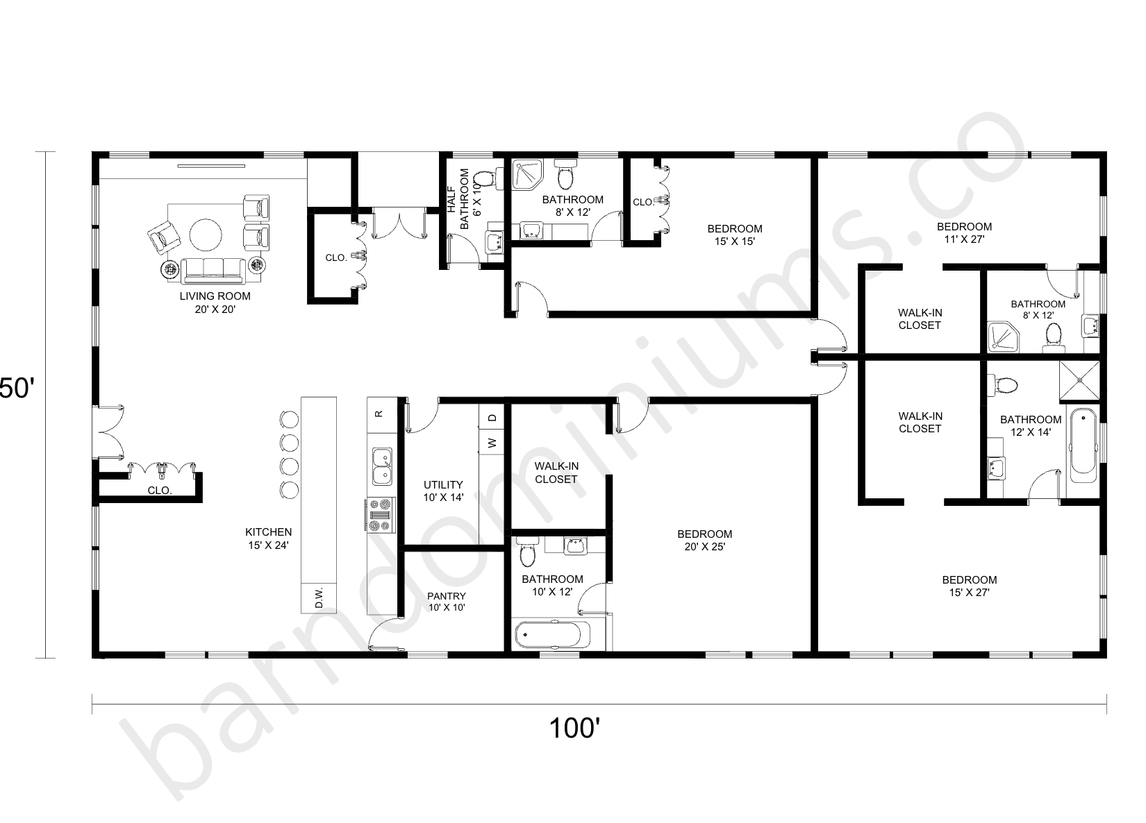 PL-61103 - Barndominium Homes