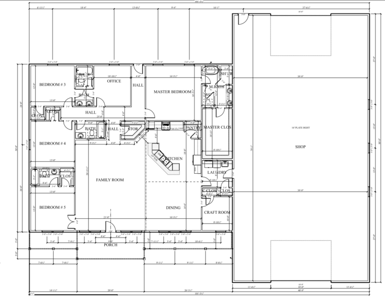 Charming 4 Bedroom Barndominium Floor Plans - Barndominium Homes