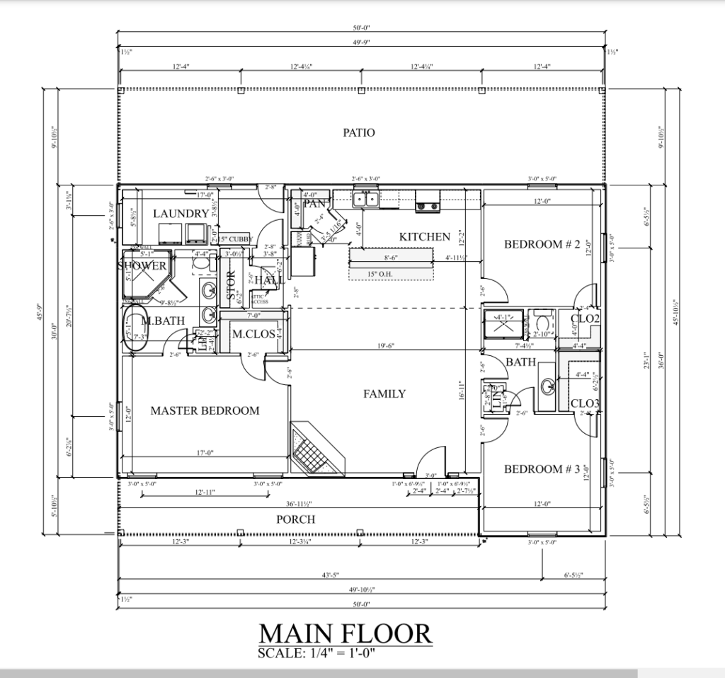 PL-61704 Milan Barndominium Floor Plan