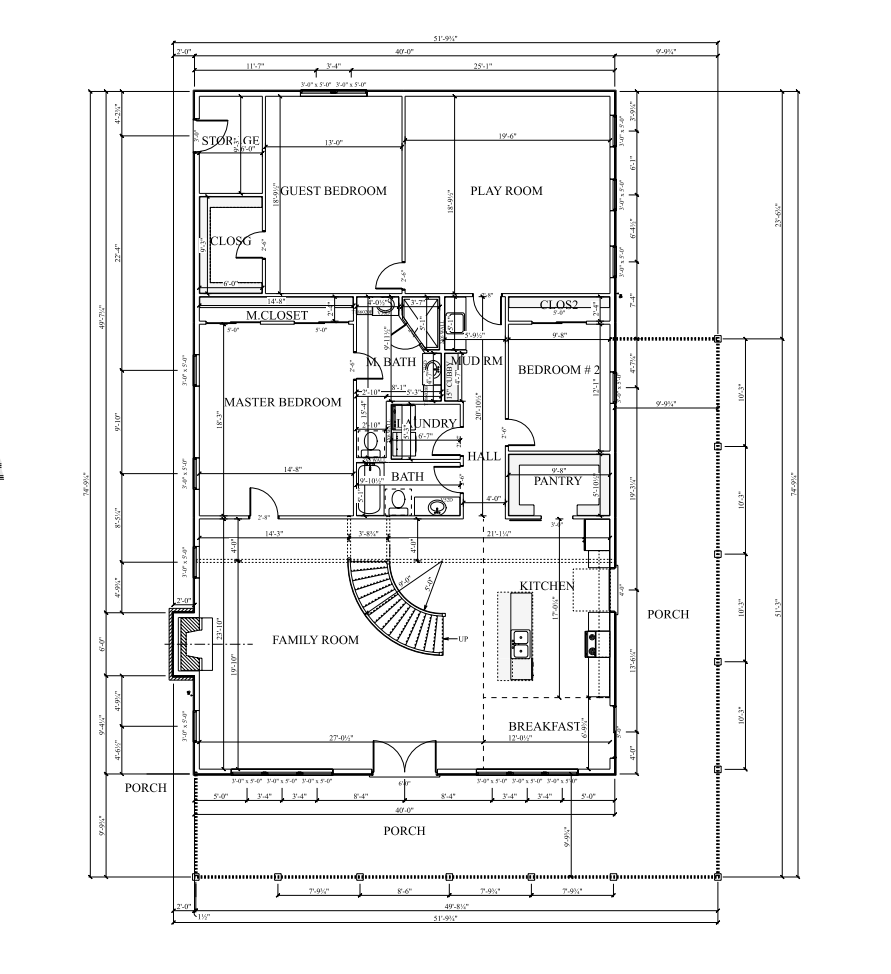 PL-62748 Ainsley Barndominium First Floor